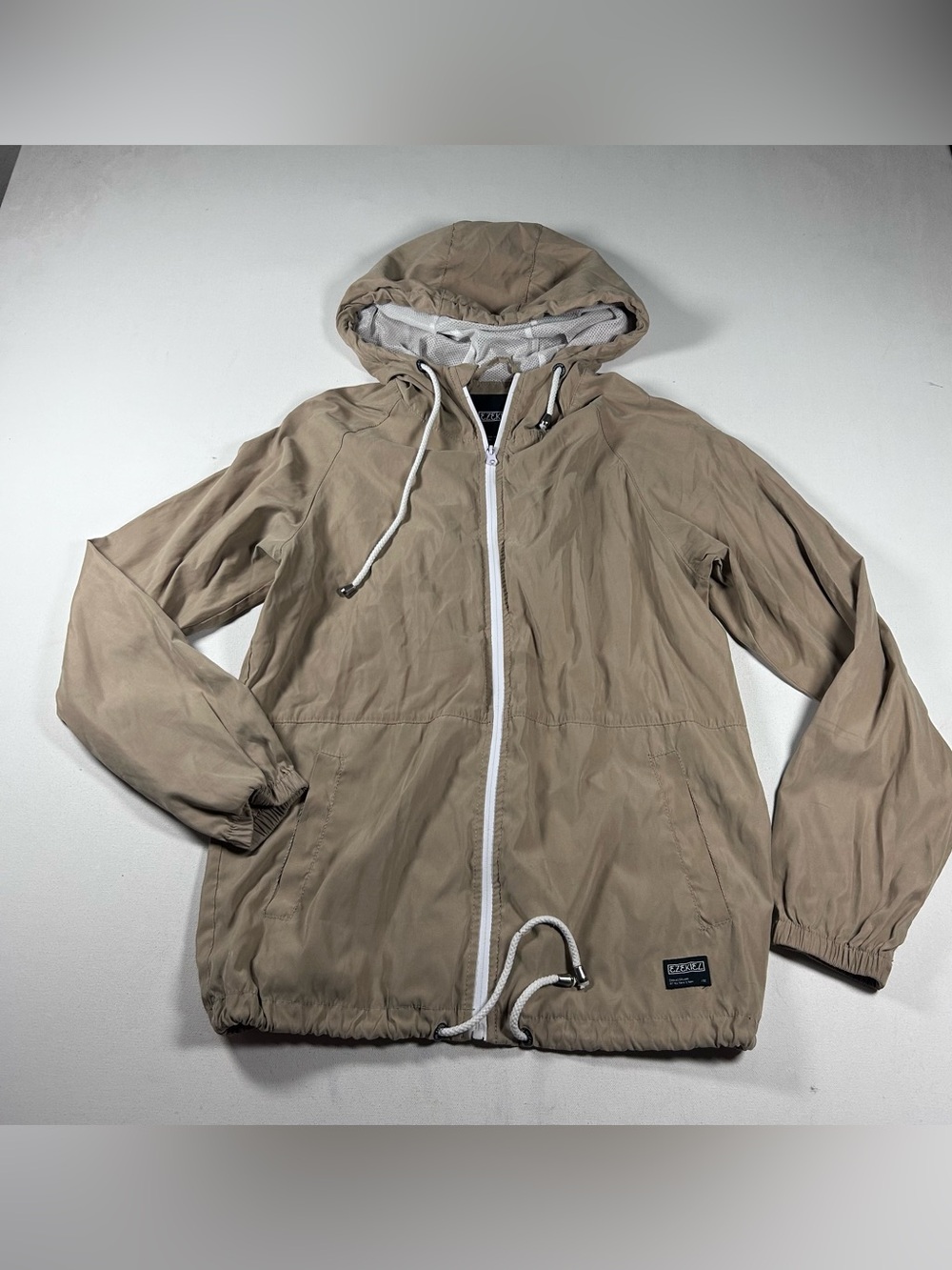 Vintage Y2k Ezekiel Windbreaker Jacket Mens Medium Hooded Mesh Lined